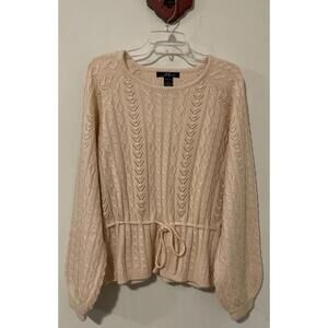 Midnight Velvet Womens Large Pink Knitted Pullover Wool-Blend Sweater! A5872